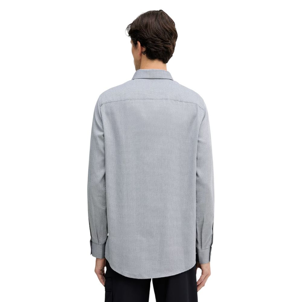 Black And White Cotton Dress Shirt