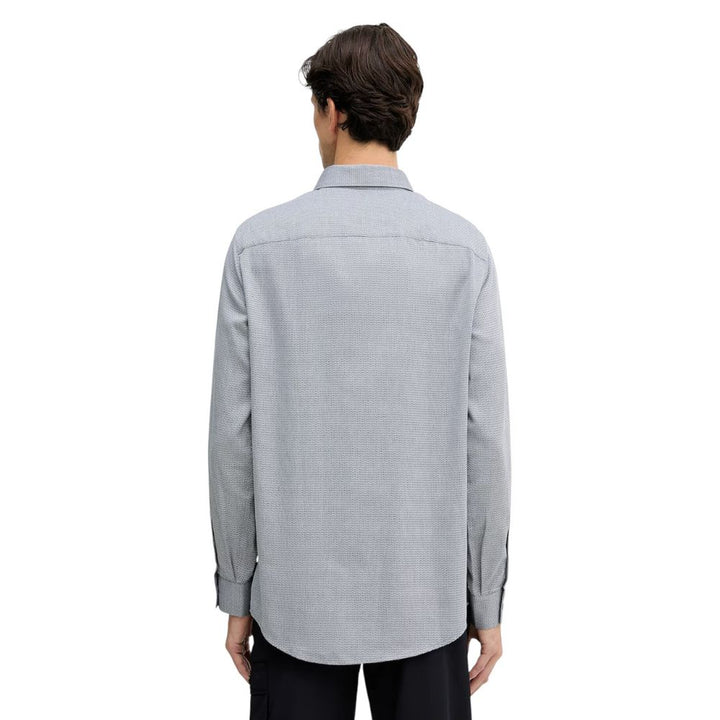 Black And White Cotton Dress Shirt