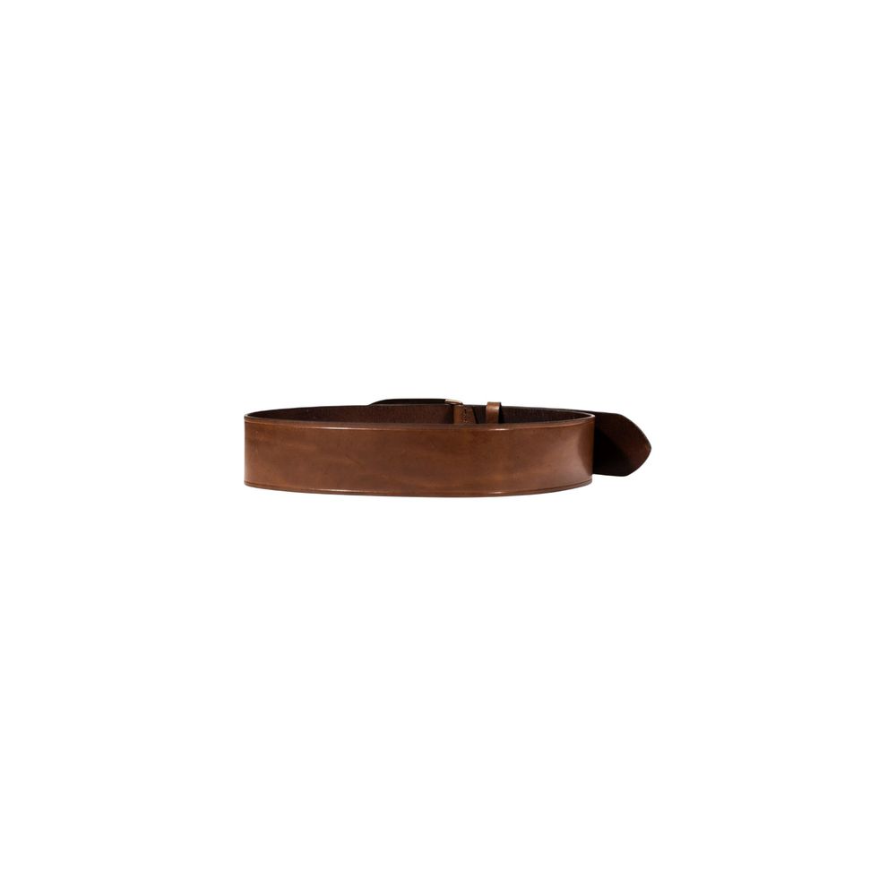 Brown Leather High-Waist Belt