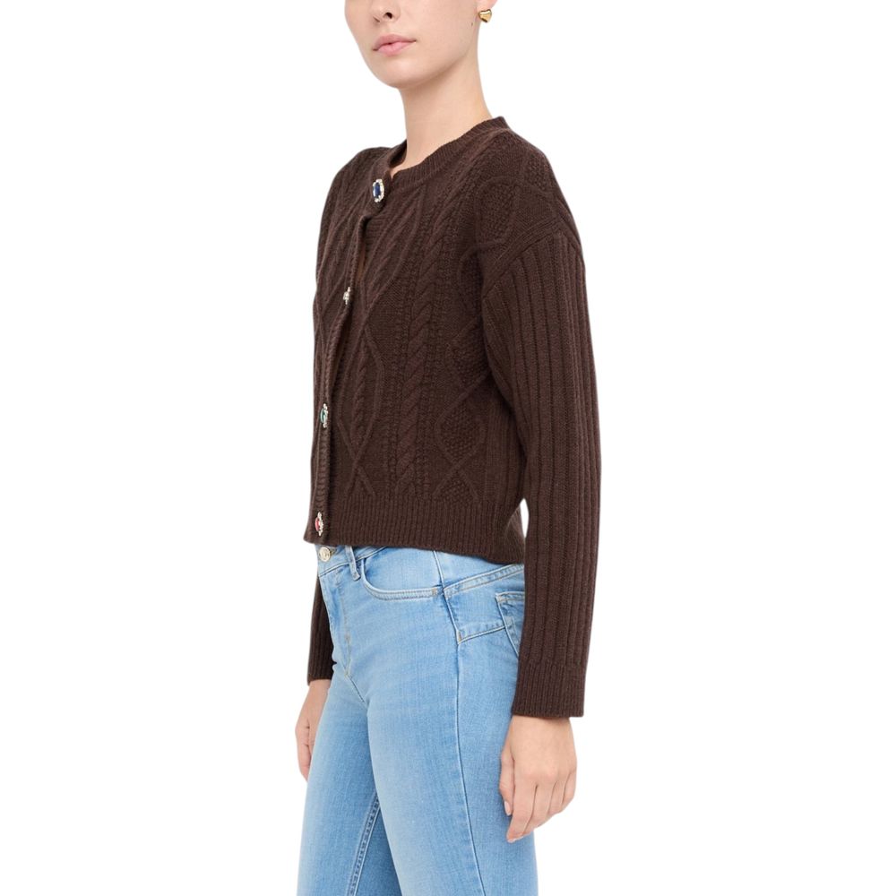 Brown Wool Cardigan