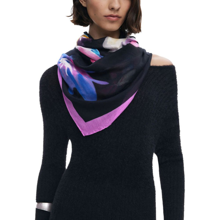 Black Viscose Foulard