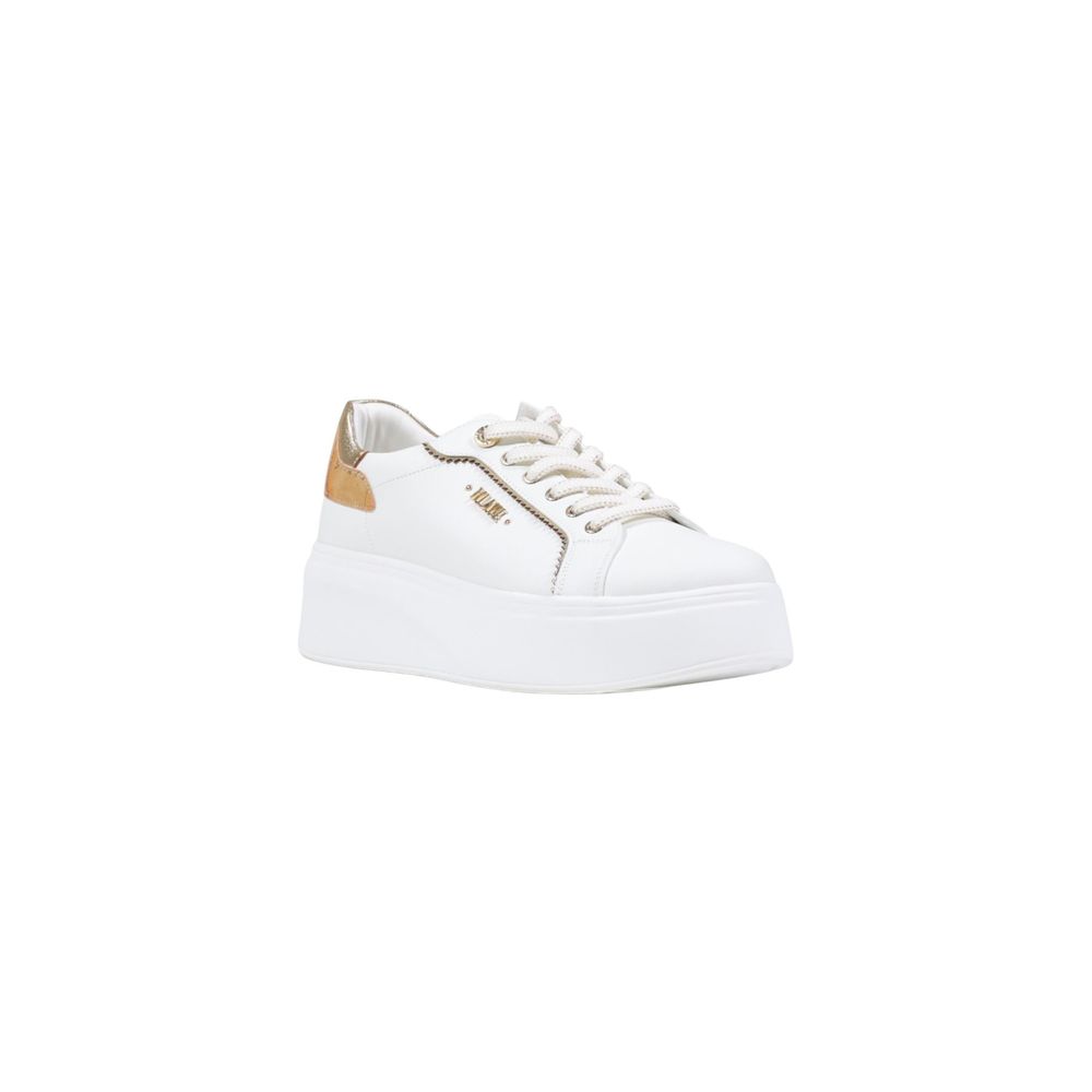 White Polyethylene Platform Sneakers