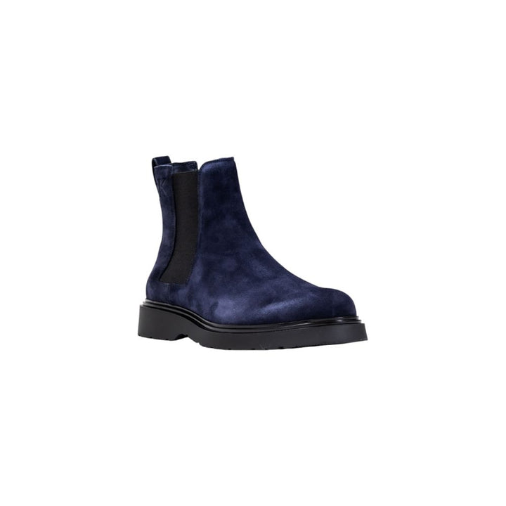 Blue Suede Leather Chelsea Boots