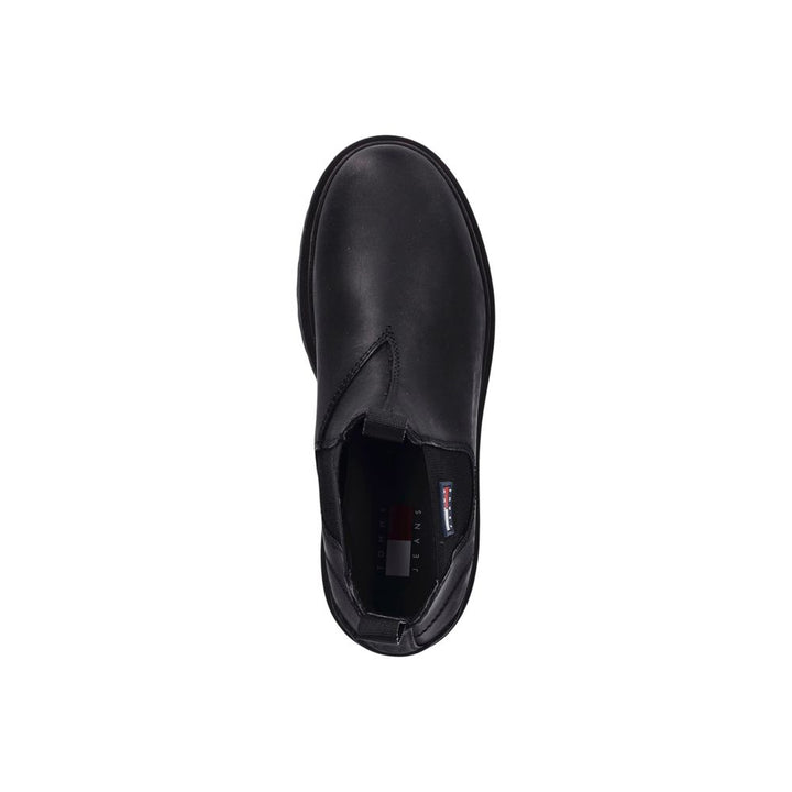 Black Leather Chelsea Boots