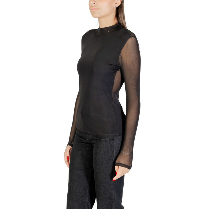 Black Recycled Polyester Blouse