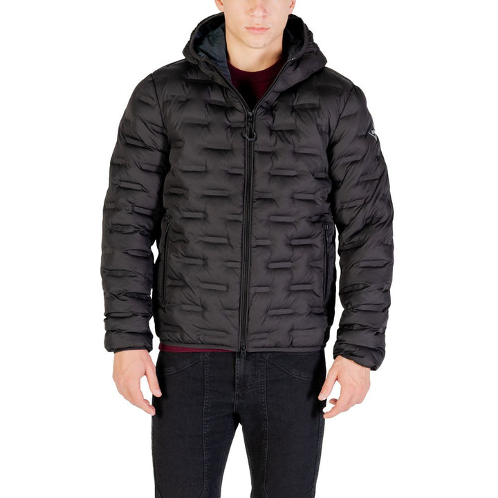 Black Polyester Shell Jacket