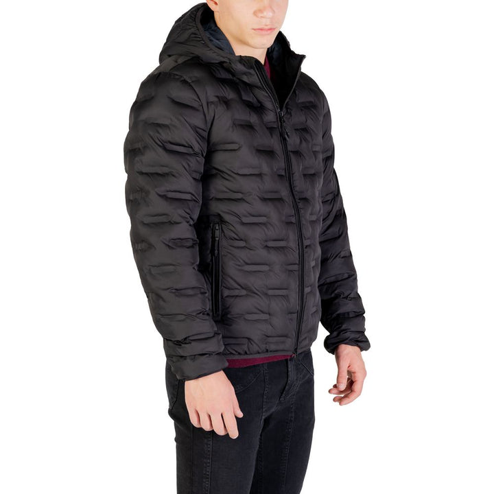 Black Polyester Shell Jacket