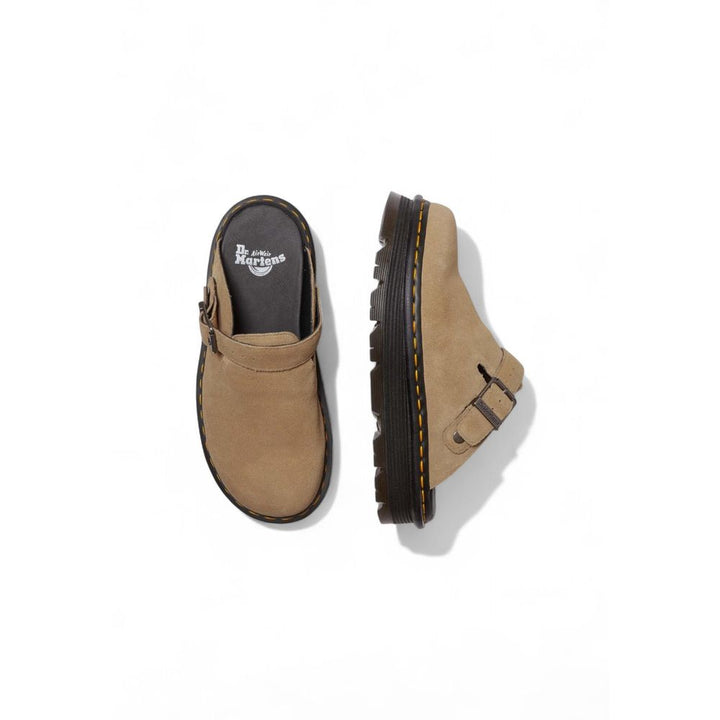 Beige Leather Platform Pumps