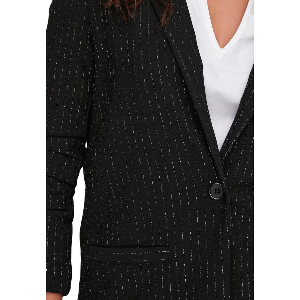 Black Polyester Blazer