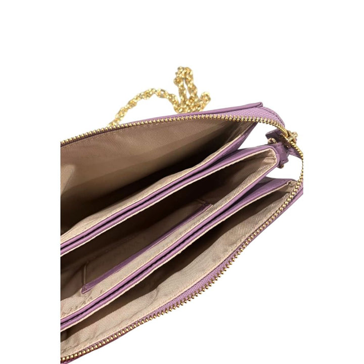 Purple Faux Leather Women Crossbody Bag
