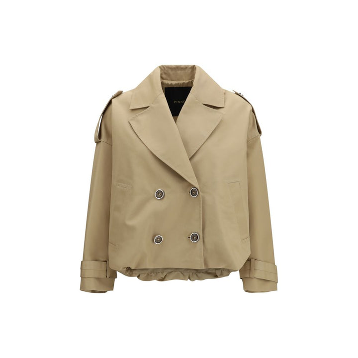 Beige Cotton Trench Coat