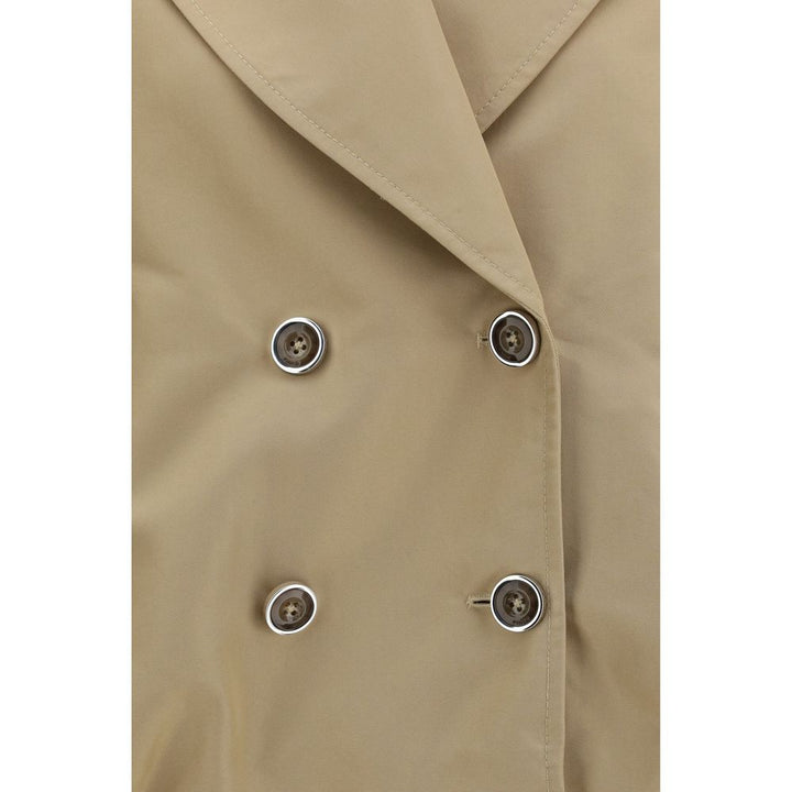 Beige Cotton Trench Coat