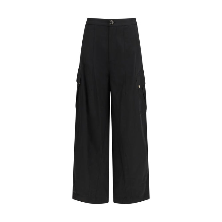 Black Cotton Cargo Pants