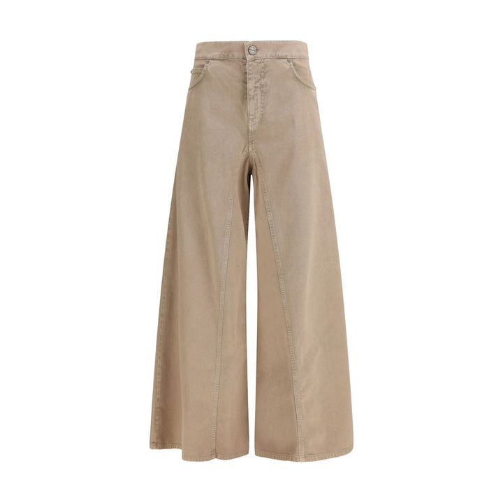 Beige Cotton Jeans Denim