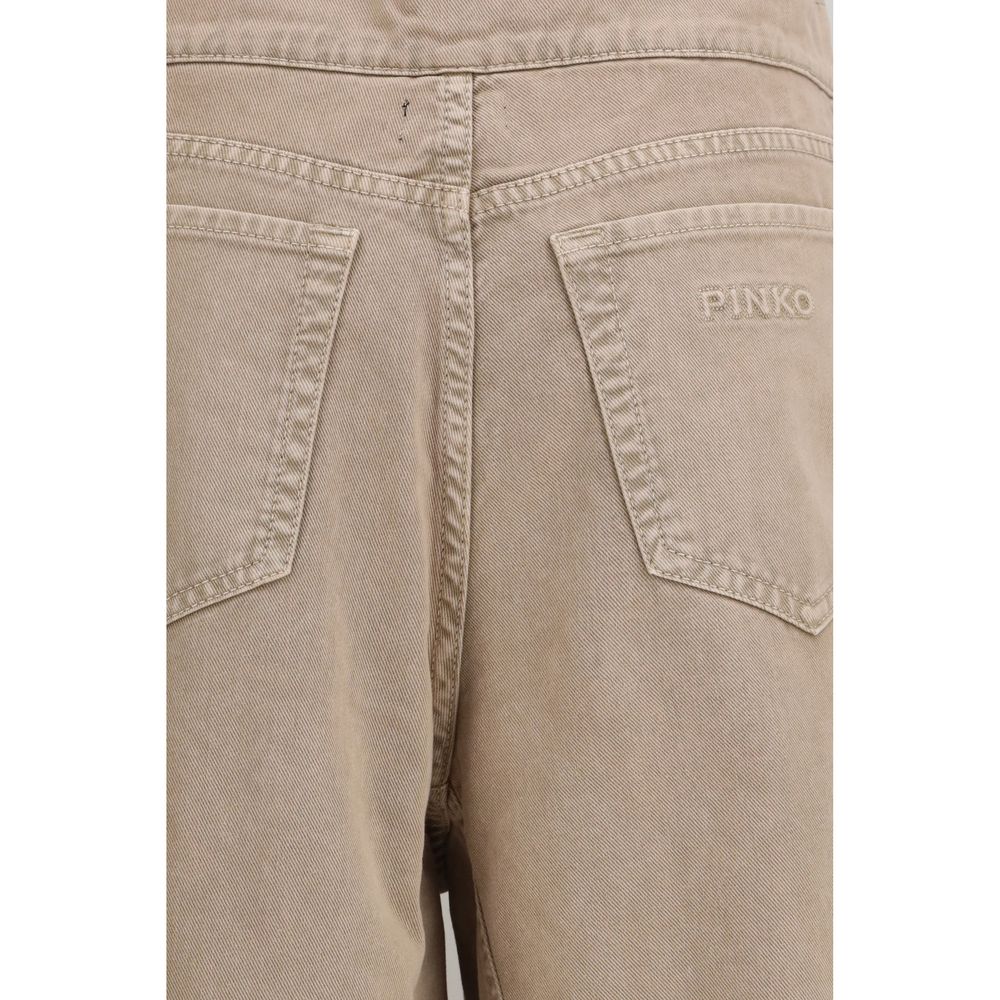 Beige Cotton Jeans Denim