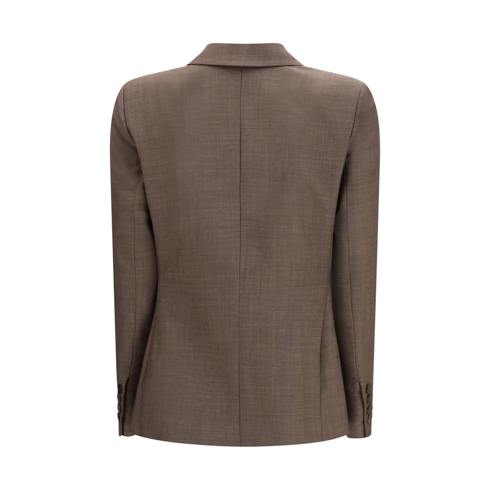 Brown Fleece Wool Blazer