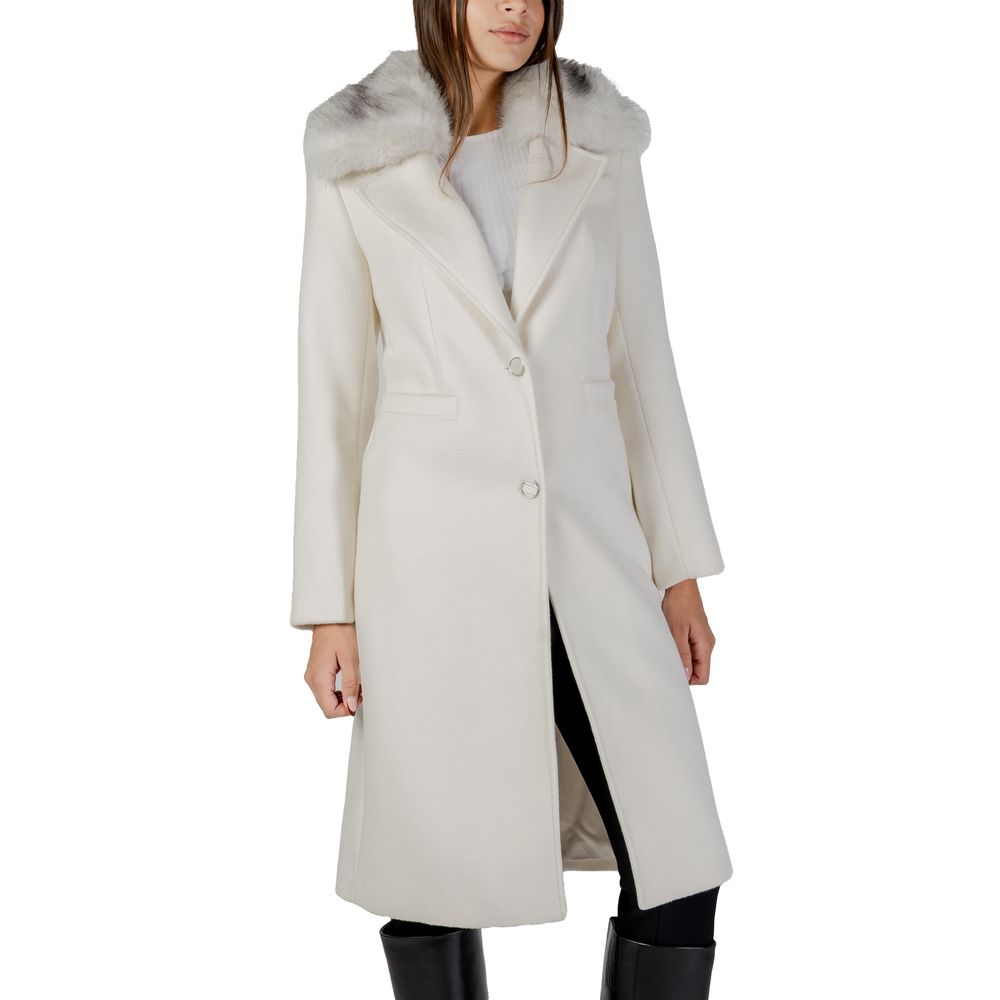 Cream Polyester Coat