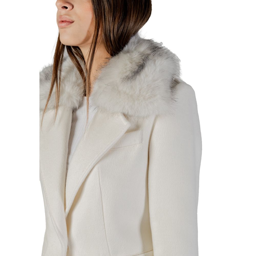 Cream Polyester Coat