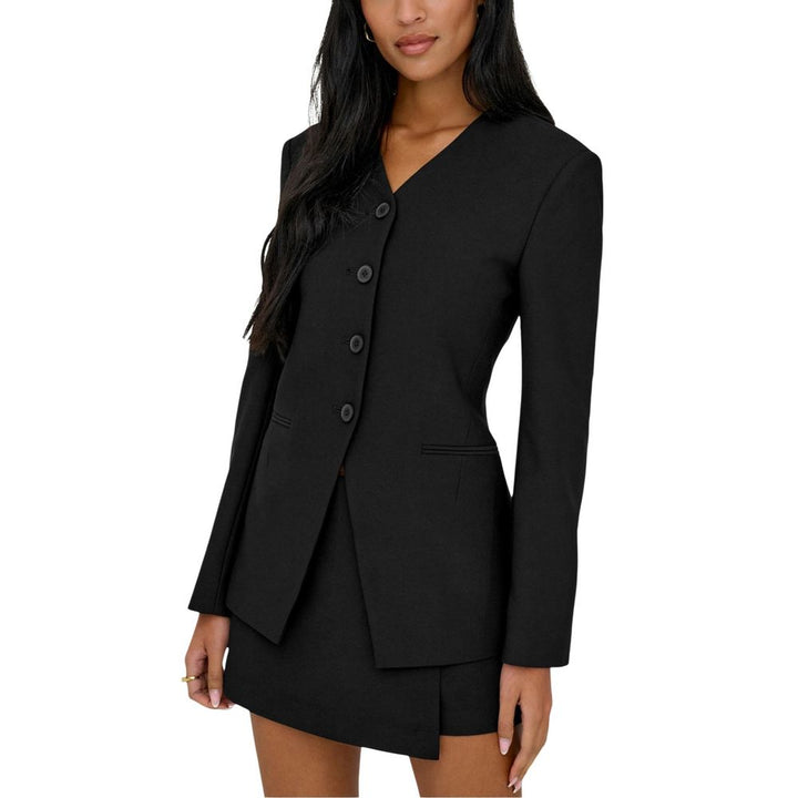 Black Recycled Polyester Blazer