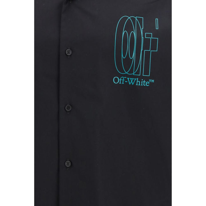 Black Cotton Shortsleeve Shirt