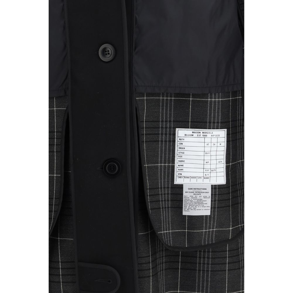 Black Polyester Coat