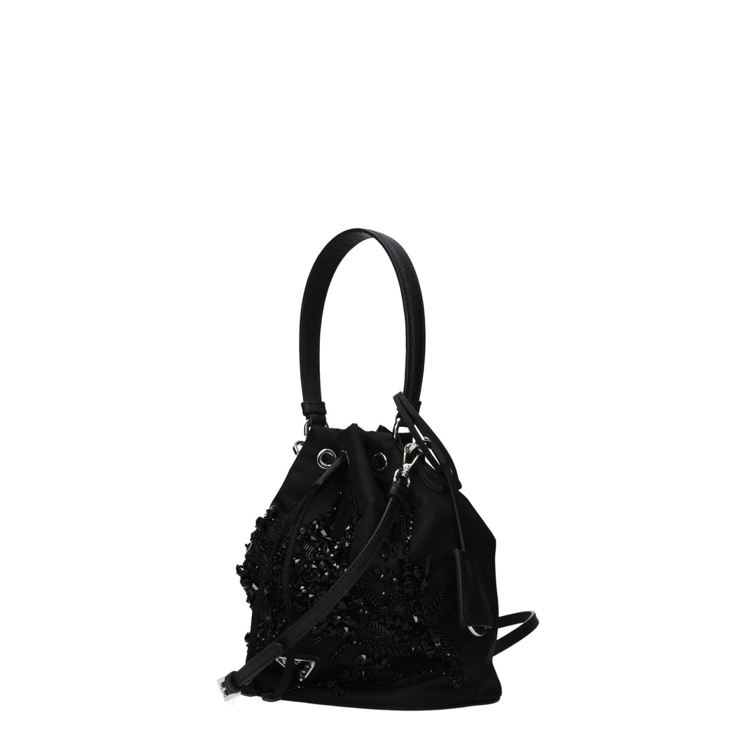 Black Fabric Handbag