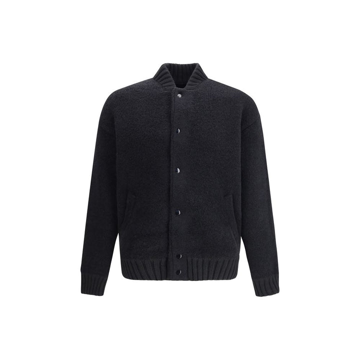 Black Merino Wool Bomber