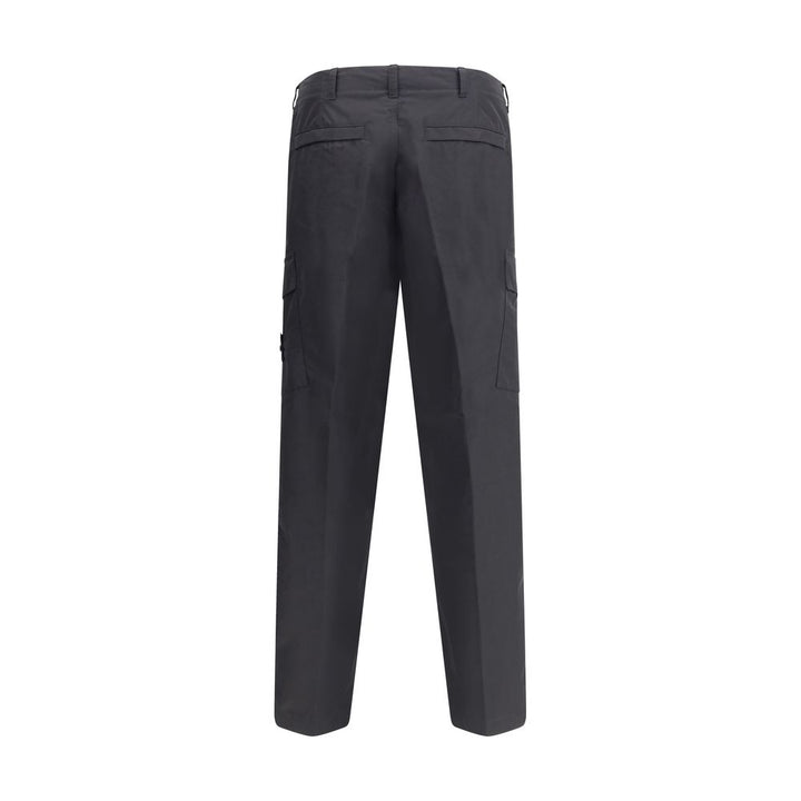 Black Cotton Cargo Pants