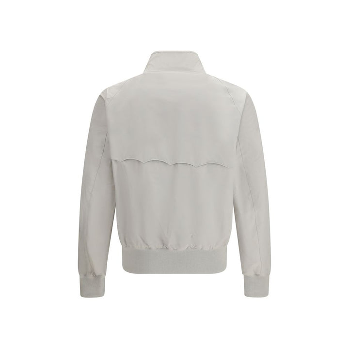 White Polyester Bomber