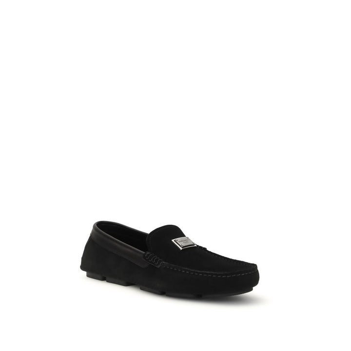 Black Calf Leather Bos Taurus Slip-On Loafers
