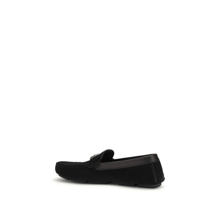 Black Calf Leather Bos Taurus Slip-On Loafers