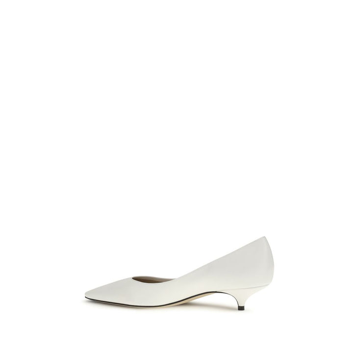 White Lamb Ovis Aries Aries Mid Heel Pumps