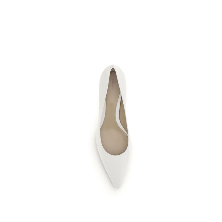 White Lamb Ovis Aries Aries Mid Heel Pumps