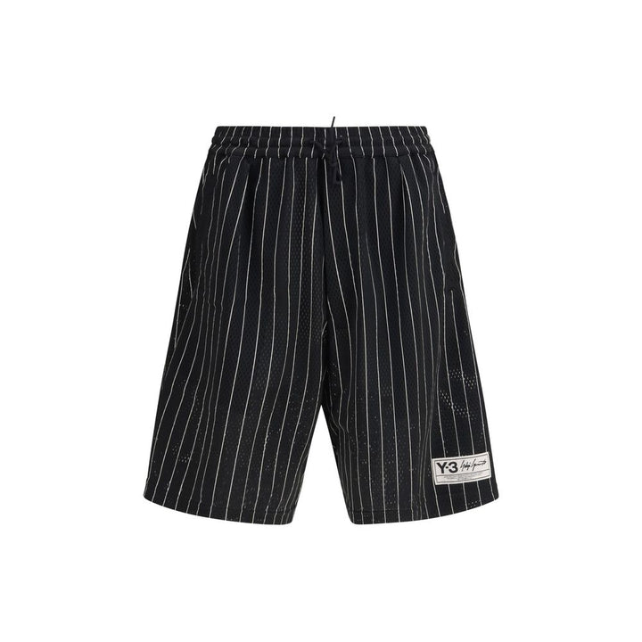Black Polyester Bermuda Shorts