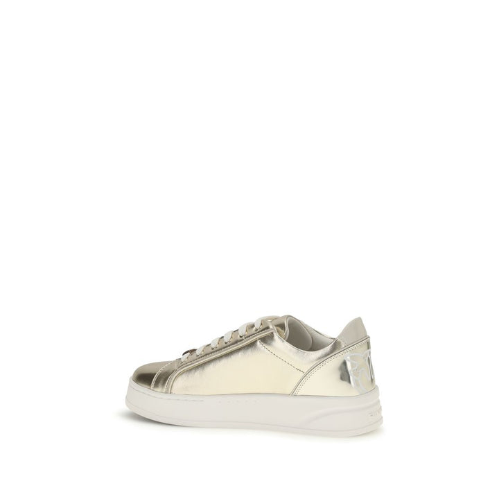 Gold Calf Leather Bos Taurus Platform Sneakers