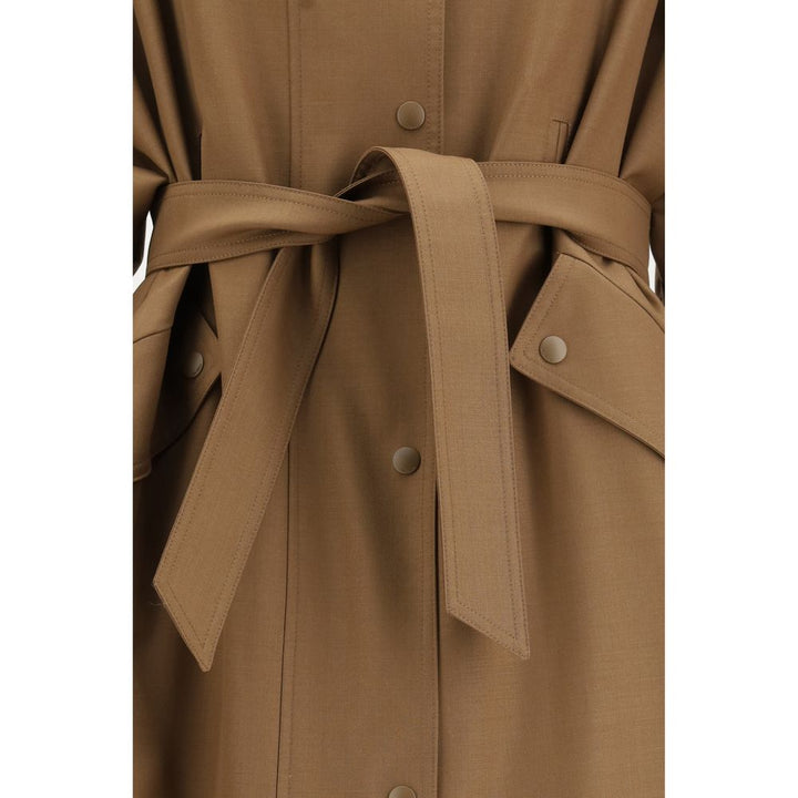 Brown Polyester Coat