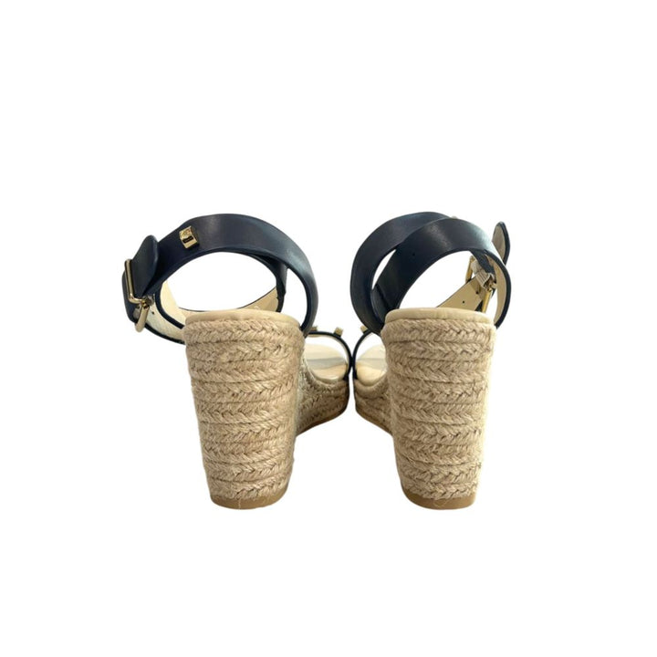 Blue Leather Women's Platform Sandal