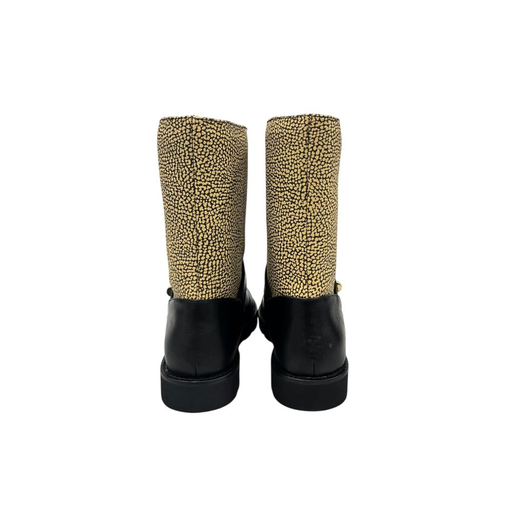 Beige Leather Women Boot