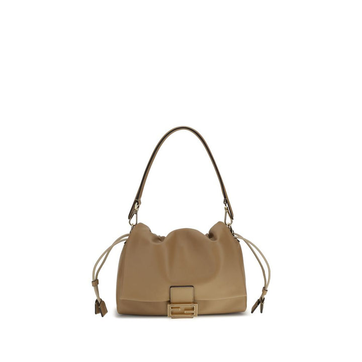 Beige Calf Leather Bos Taurus Shoulder Bag