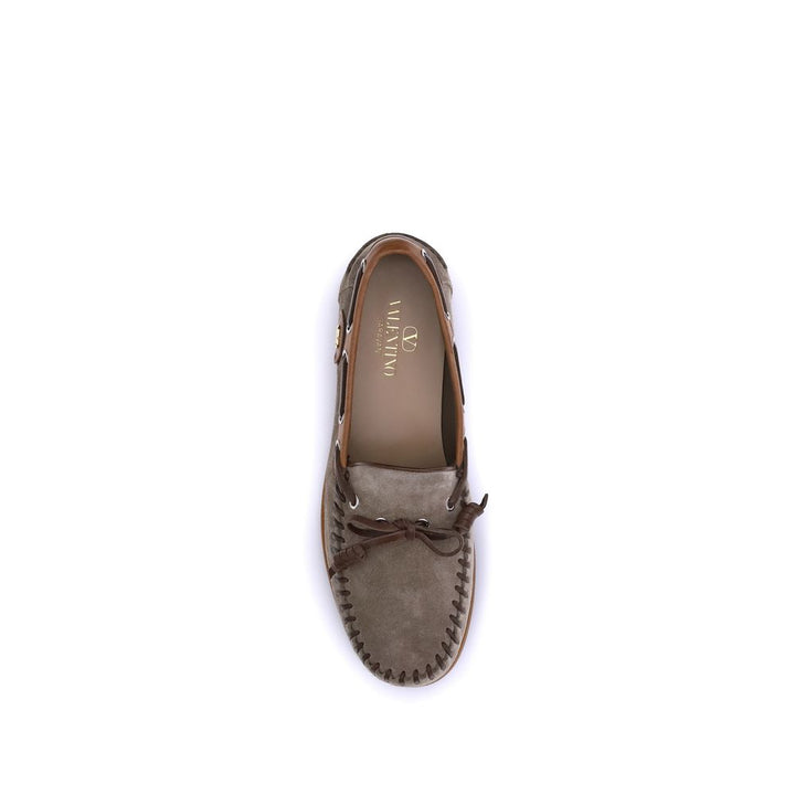 Brown Crust Leather Slip-On Loafers