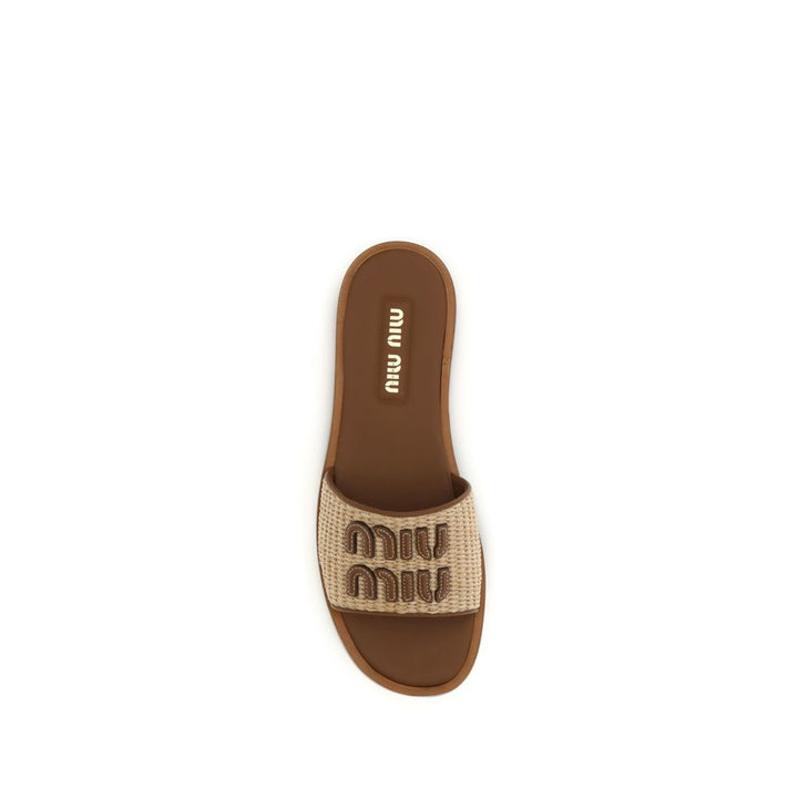 Beige Nylon Slippers
