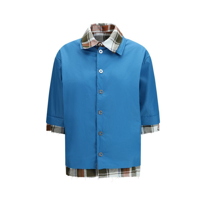 Blue Polyamide Dress Shirt