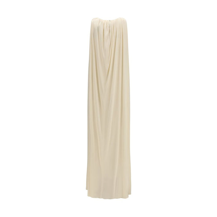 Beige Viscose Cocktail Dress