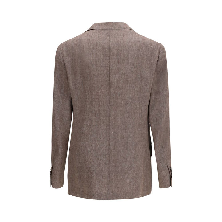 Brown Linen Blazer