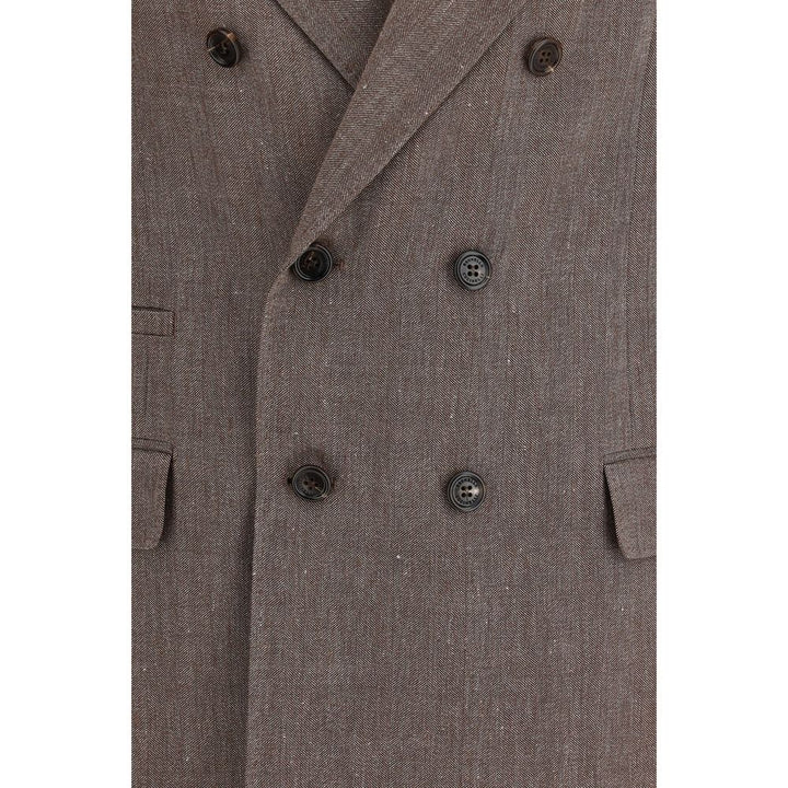Brown Linen Blazer
