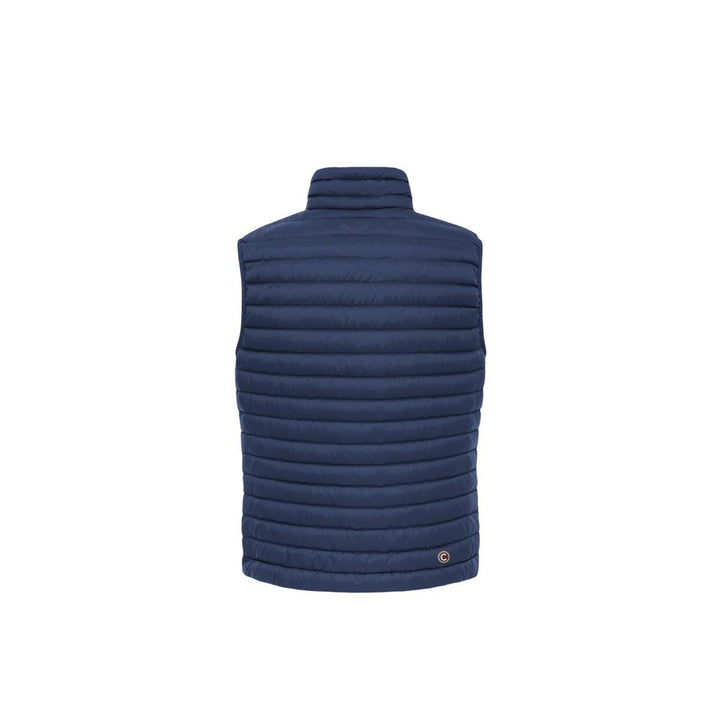 Blue Polyamide Sleveless Jacket