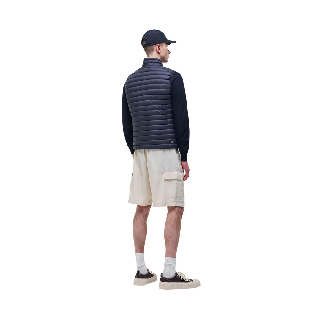 Blue Polyamide Sleveless Jacket