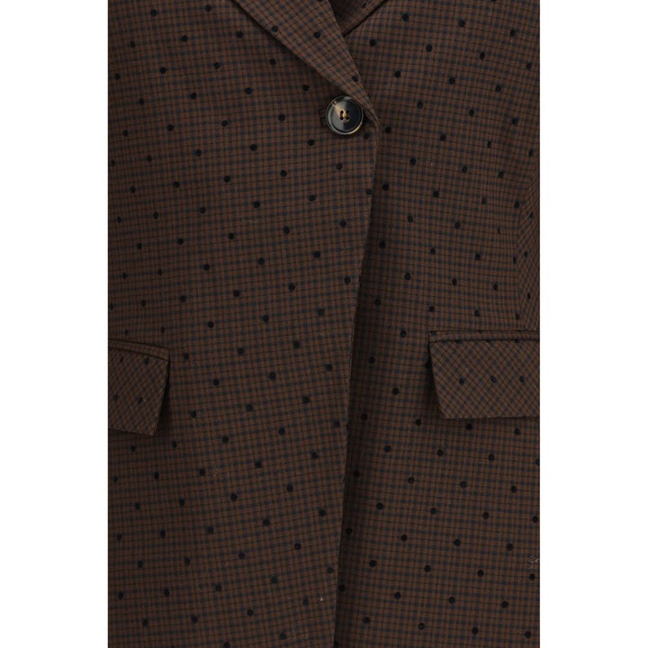 Brown Recycled Polyester Blazer