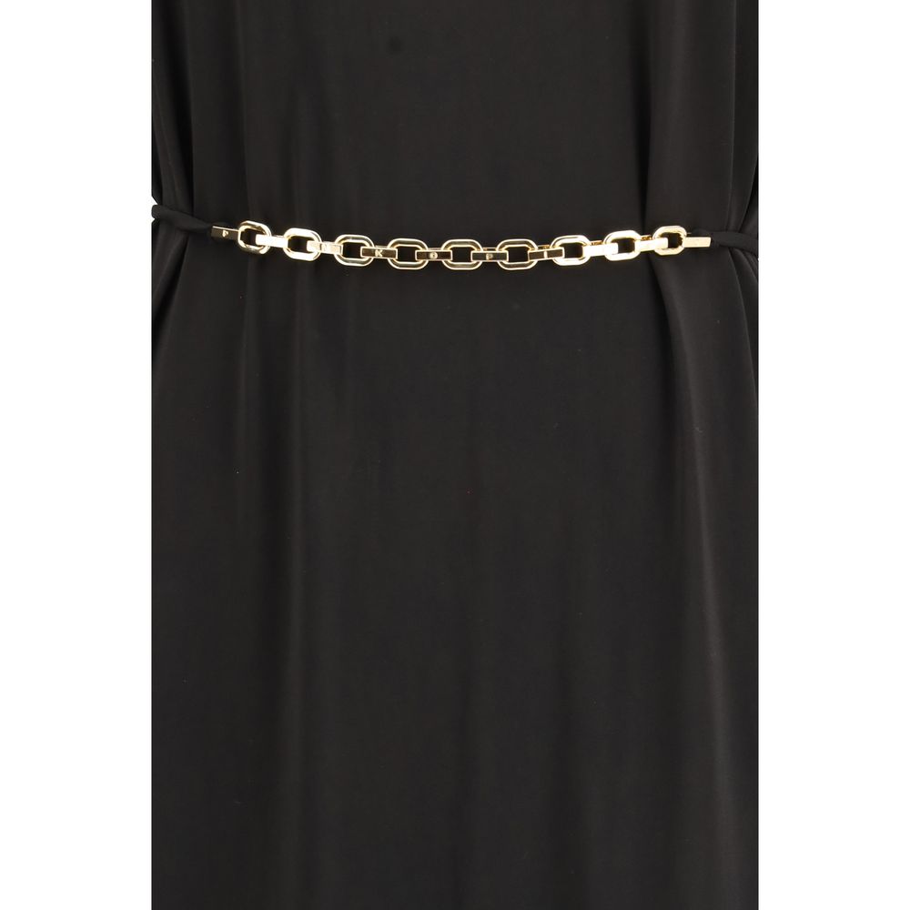 Black Acetate Casual Dress