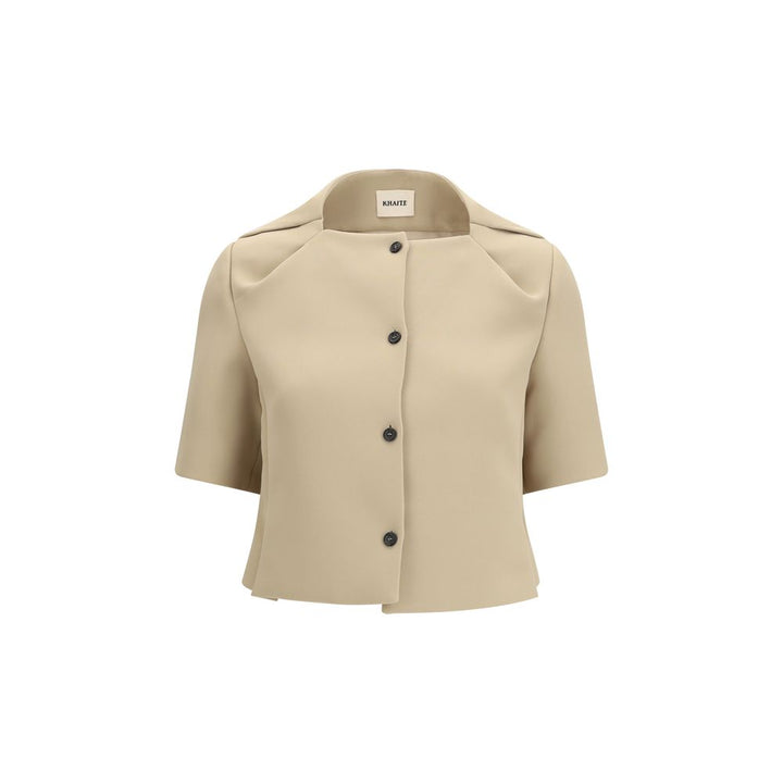Beige Polyester Coat